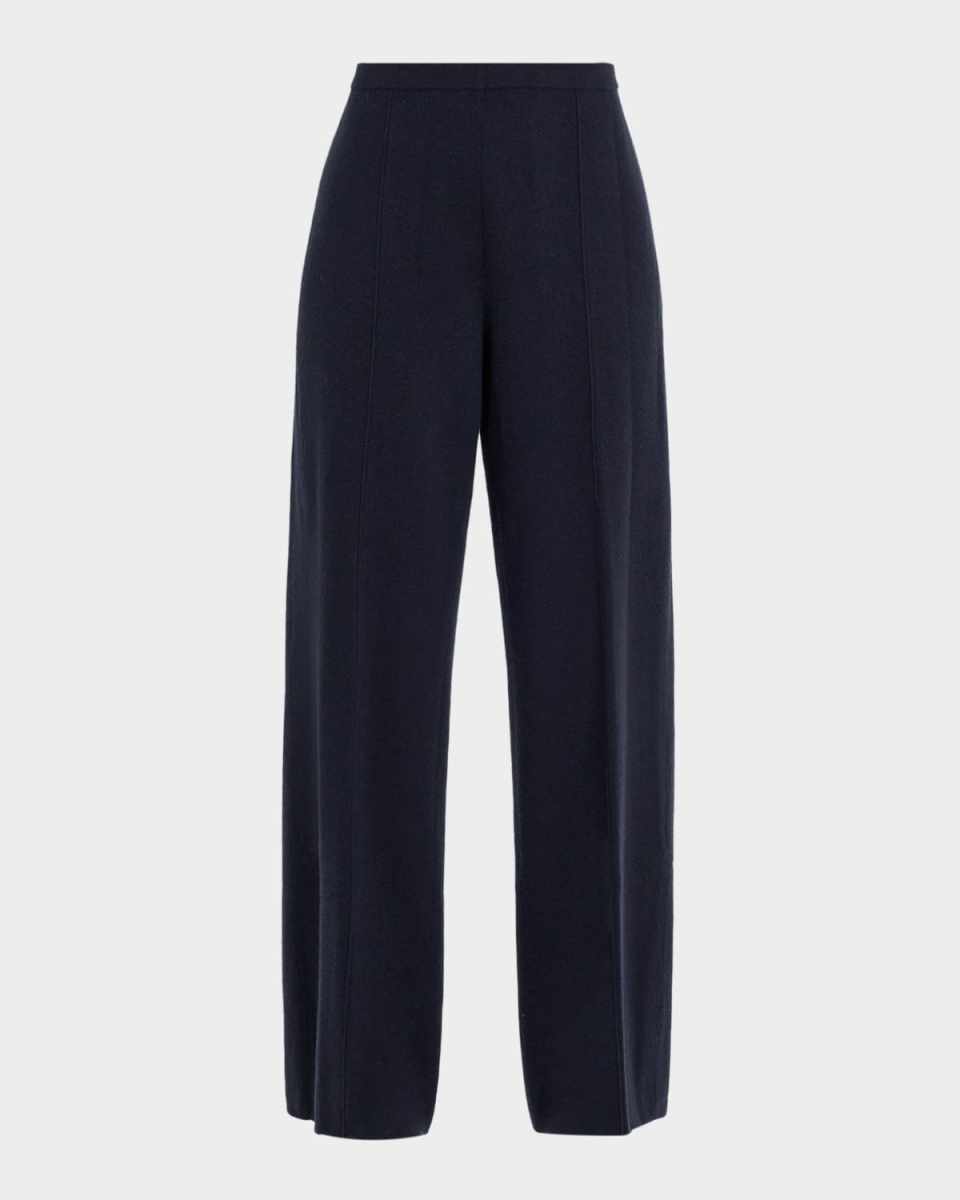 Cashmere Double-Knit Pull-On Pants